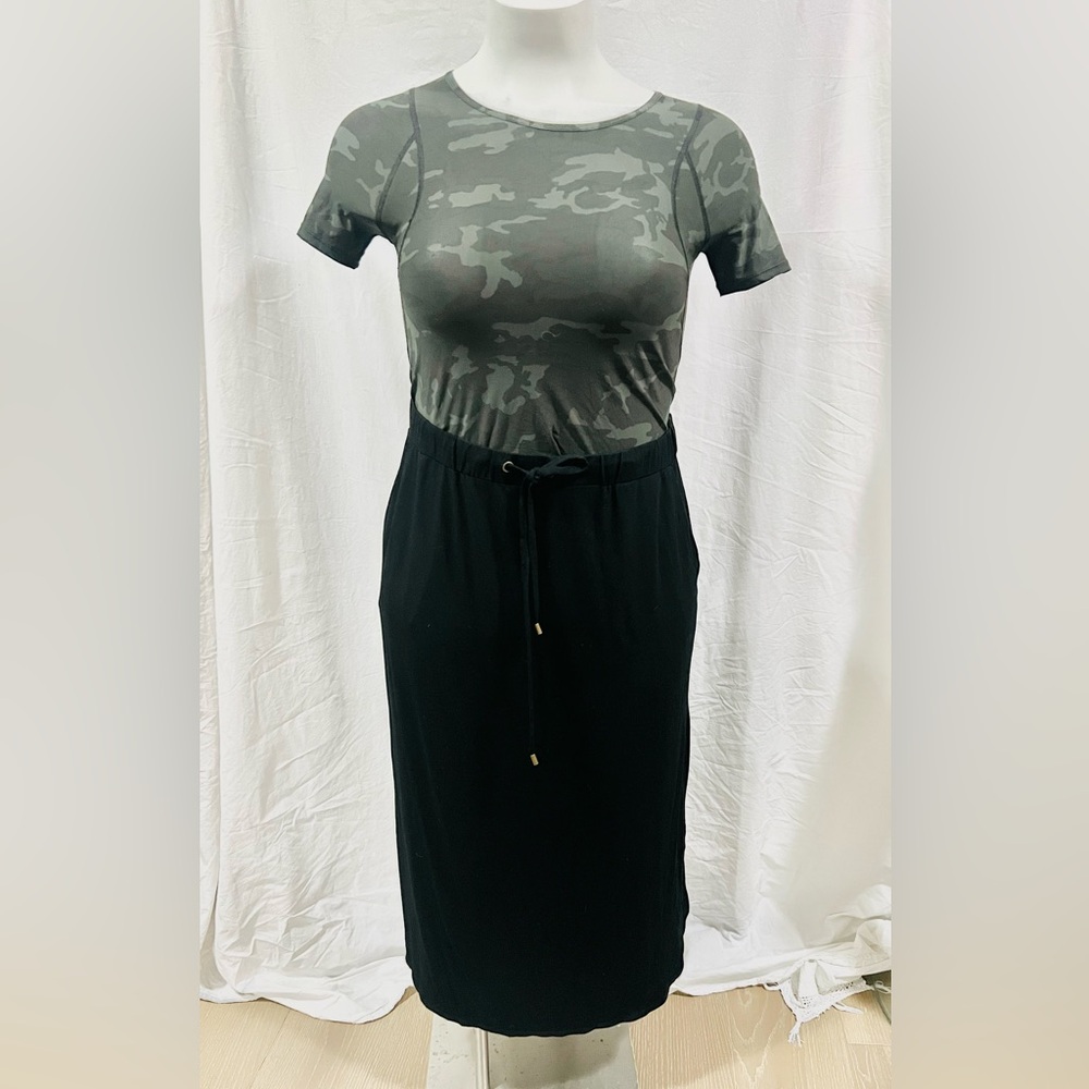 Eileen Fisher Black Maxi Skirt with drawstring waist medium